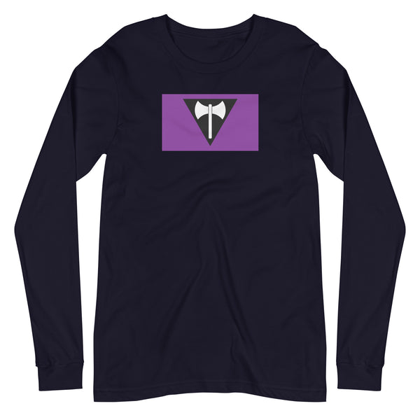 Lesbian Labrys Flag Unisex Long Sleeve Tee