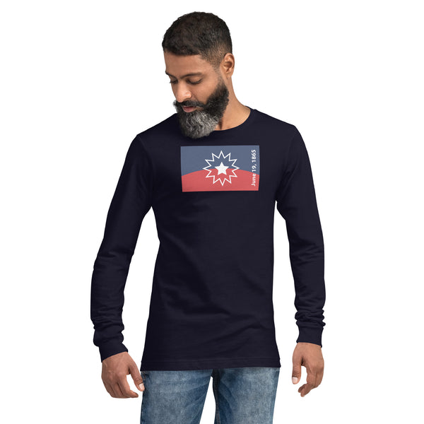 Juneteenth Flag Unisex Long Sleeve Tee