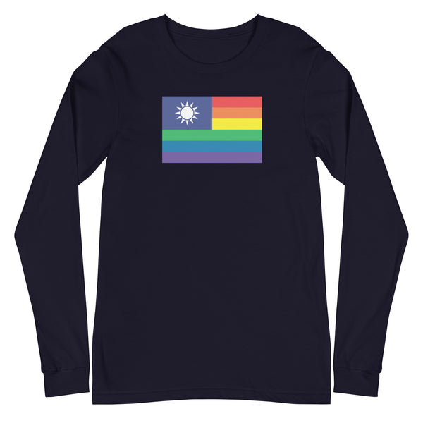 Taiwan LGBT Pride Flag Unisex Long Sleeve Tee
