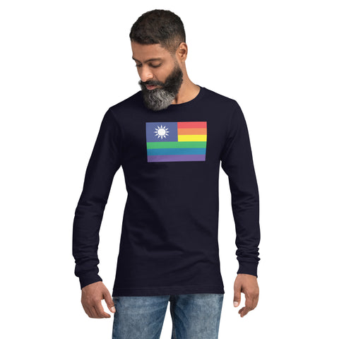 Taiwan LGBT Pride Flag Unisex Long Sleeve Tee