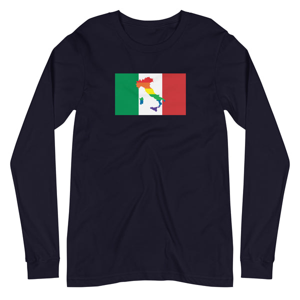 Italy LGBT Pride Unisex Long Sleeve Tee