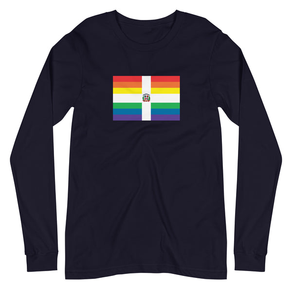 Dominican Republic Pride LGBT Flag Unisex Long Sleeve Tee