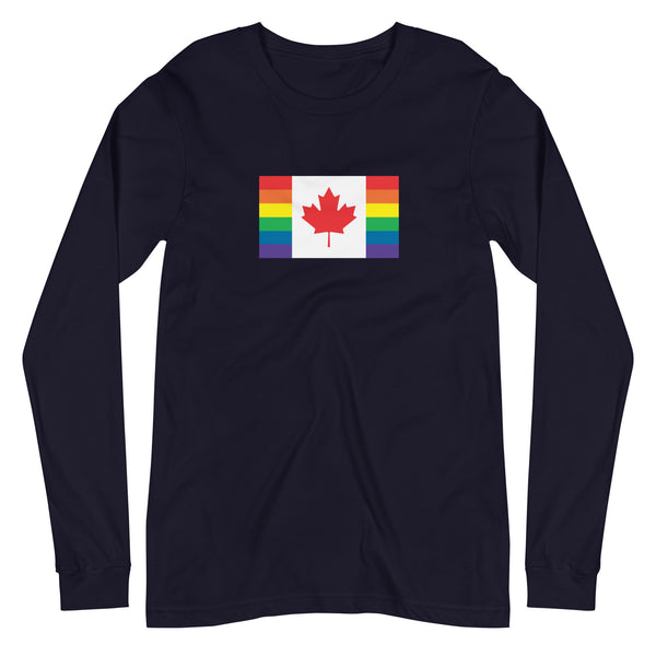 Canada LGBT Pride Flag Unisex Long Sleeve Tee