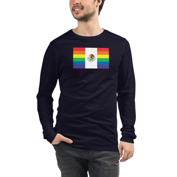 Mexico LGBT Pride Flag Unisex Long Sleeve Tee