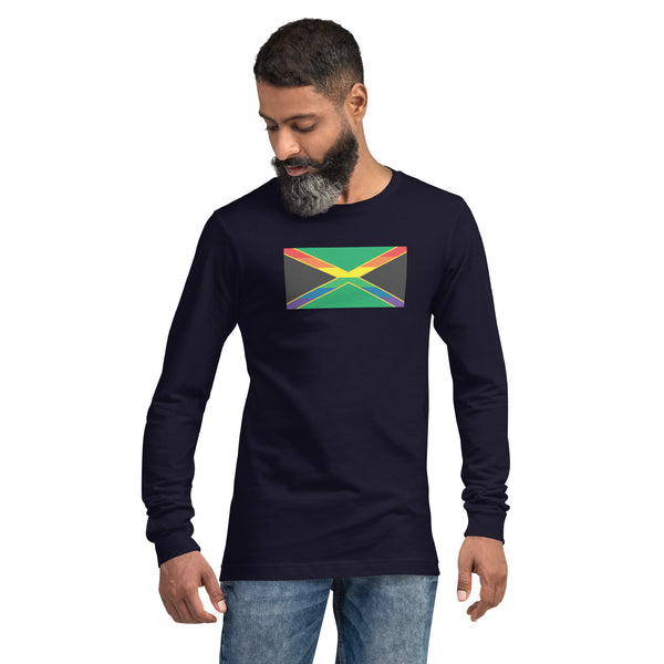 Jamaica LGBT Pride Flag Unisex Long Sleeve Tee