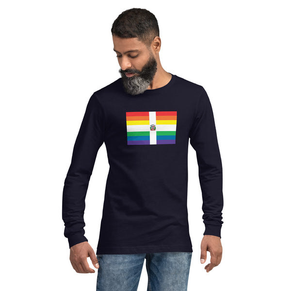 Dominican Republic Pride LGBT Flag Unisex Long Sleeve Tee