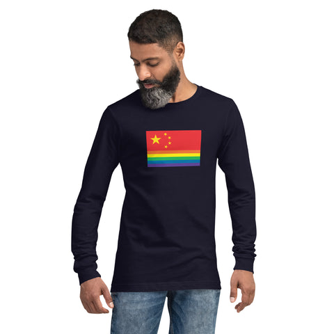 China Pride Flag Unisex Long Sleeve Tee