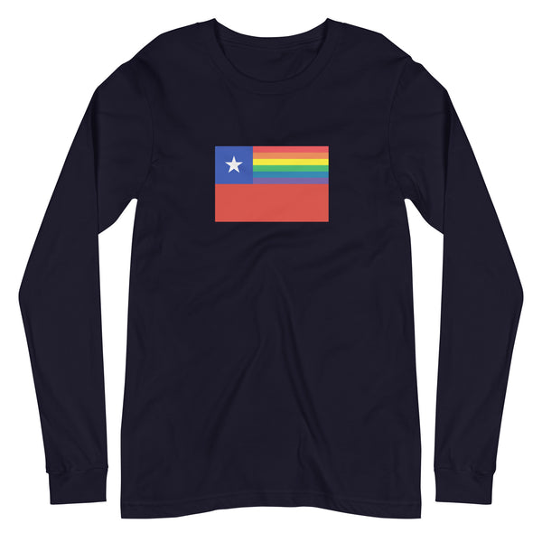 Chile LGBT Pride Flag Unisex Long Sleeve Tee