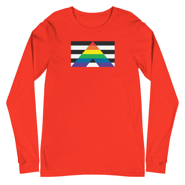 Straight Ally Flag Long Sleeve Unisex Tee