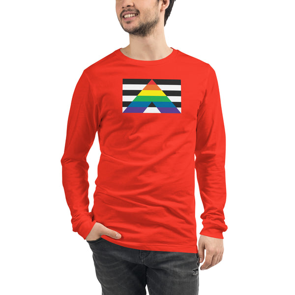 Straight Ally Flag Long Sleeve Unisex Tee