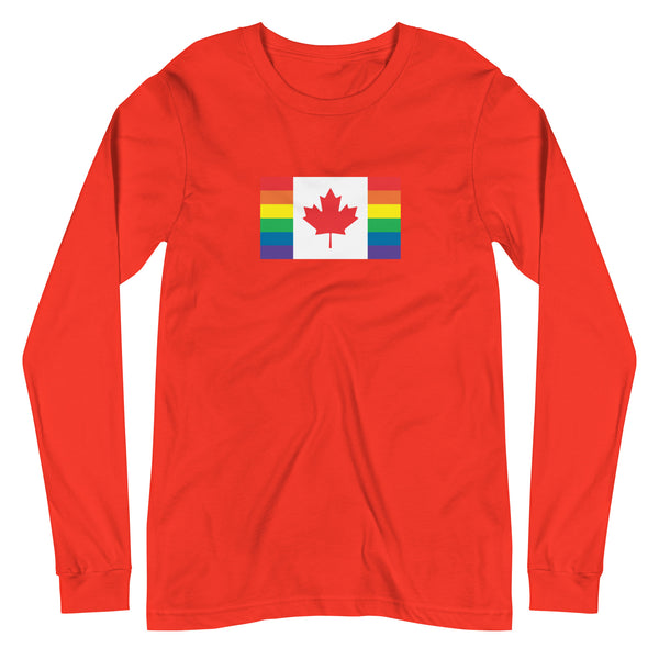 Canada LGBT Pride Flag Unisex Long Sleeve Tee
