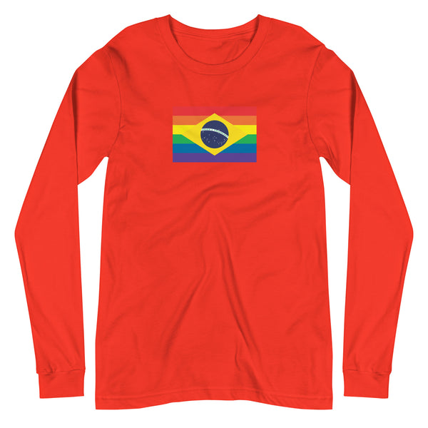 Brazil LGBT Pride Flag Unisex Long Sleeve Tee