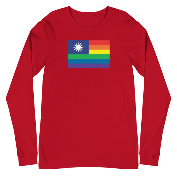 Taiwan LGBT Pride Flag Unisex Long Sleeve Tee