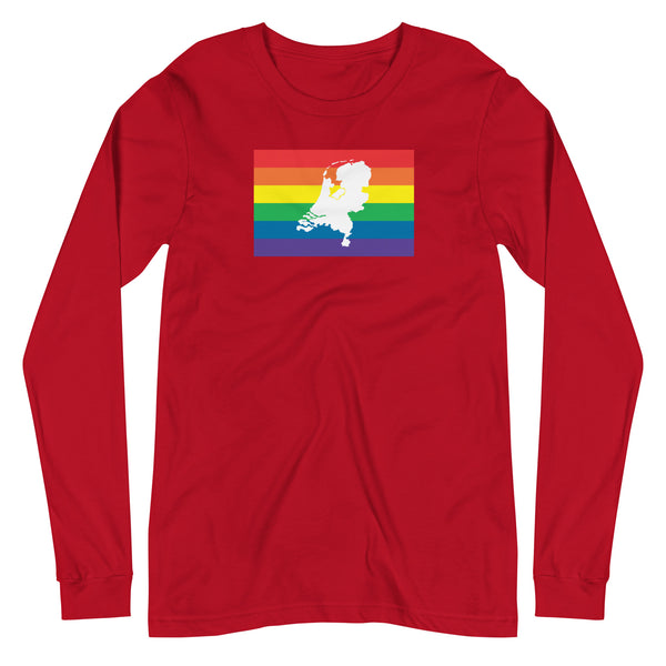 Netherlands LGBT Pride Flag Unisex Long Sleeve Tee