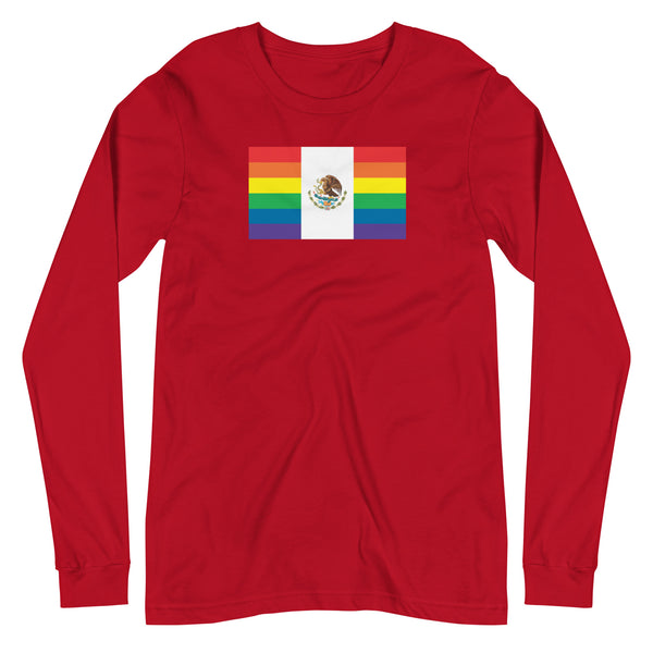 Mexico LGBT Pride Flag Unisex Long Sleeve Tee