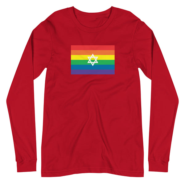 Israel LGBT Pride Flag Unisex Long Sleeve Tee