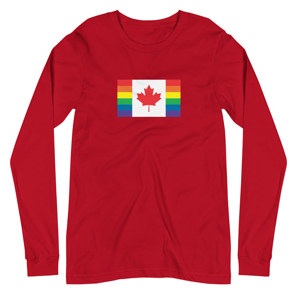 Canada LGBT Pride Flag Unisex Long Sleeve Tee