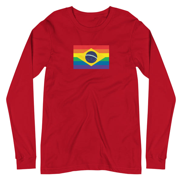 Brazil LGBT Pride Flag Unisex Long Sleeve Tee