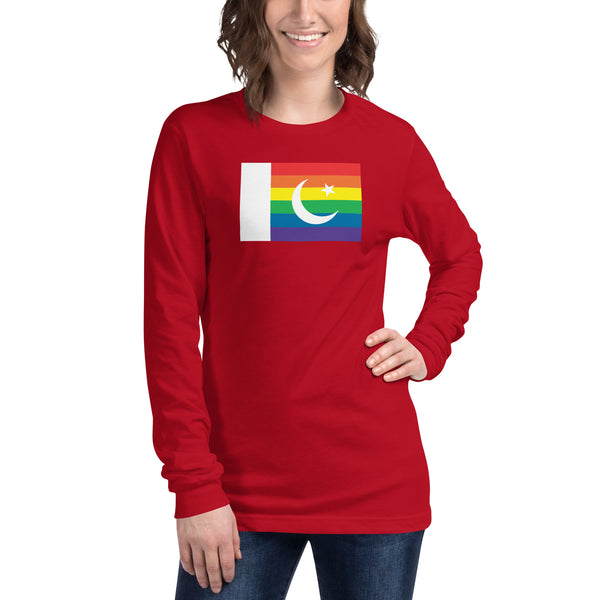 Pakistan LGBT Pride Flag Unisex Long Sleeve Tee