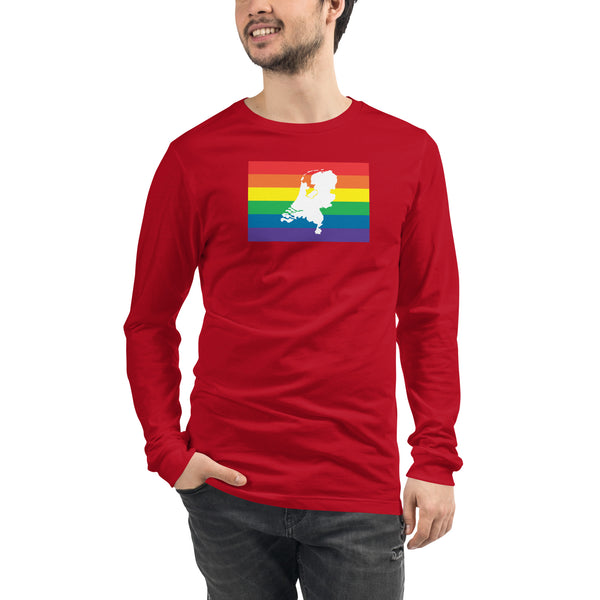 Netherlands LGBT Pride Flag Unisex Long Sleeve Tee