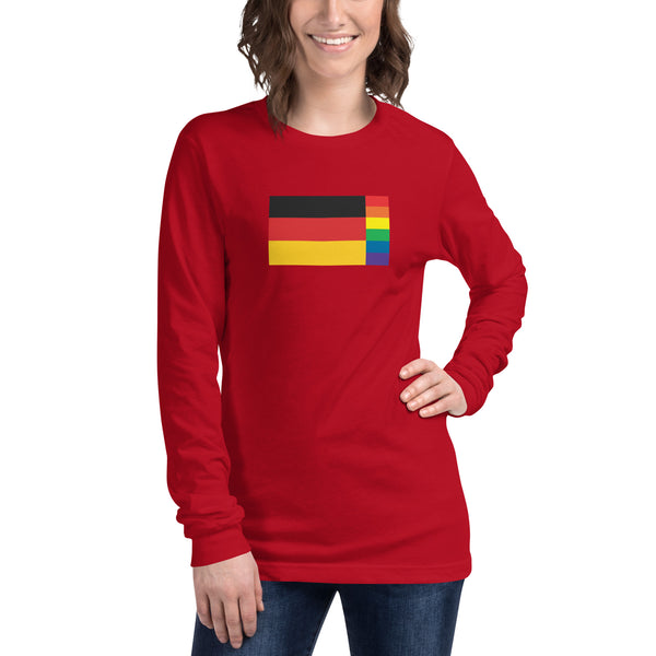 Germany LGBT Pride Flag Unisex Long Sleeve Tee