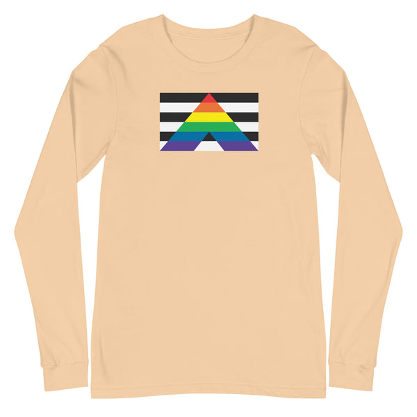 Straight Ally Flag Long Sleeve Unisex Tee