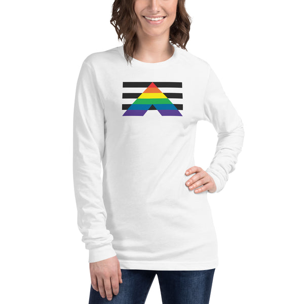 Straight Ally Flag Long Sleeve Unisex Tee