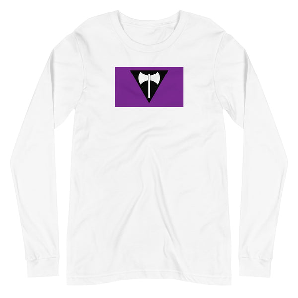 Lesbian Labrys Flag Unisex Long Sleeve Tee