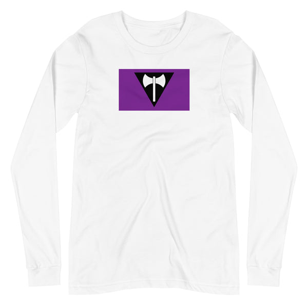 Lesbian Labrys Flag Unisex Long Sleeve Tee