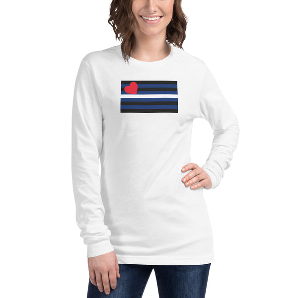 Leather Pride Flag Long Sleeve T-Shirt