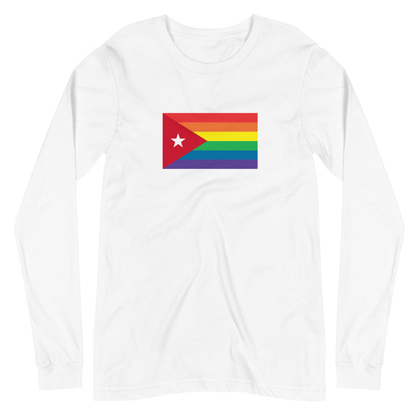 Cuba LGBT Pride Flag Unisex Long Sleeve Tee