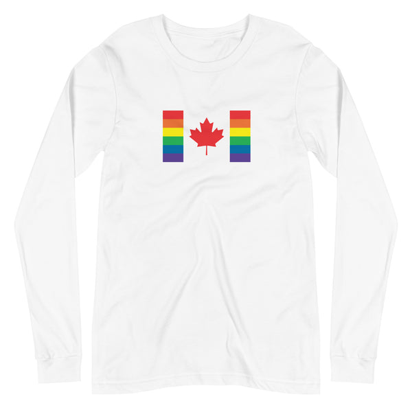Canada LGBT Pride Flag Unisex Long Sleeve Tee
