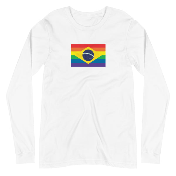 Brazil LGBT Pride Flag Unisex Long Sleeve Tee