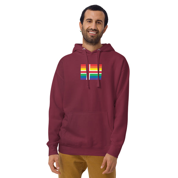 Iceland LGBT Pride Flag Unisex Hoodie