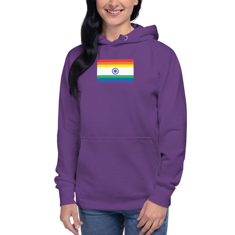India LGBT Pride Flag Unisex Hoodie