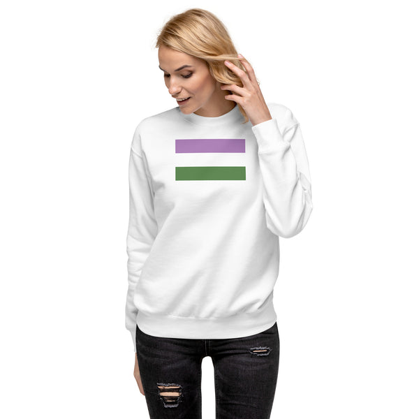 Genderqueer Flag Unisex Premium Sweatshirt