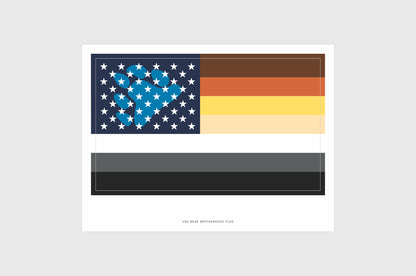 United States, USA Bear Pride Flag Stickers