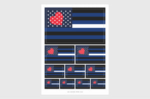 USA Leather Pride Flag Stickers