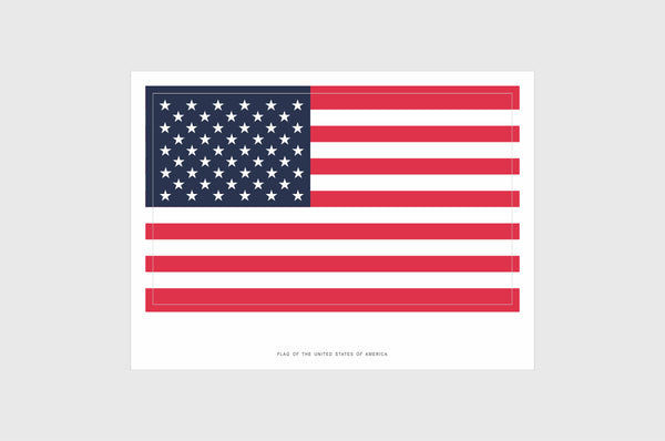 United States of America Flag Sticker, Weatherproof Vinyl, USA Flag Stickers