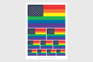 United States LGBTQ Pride Flag Stickers