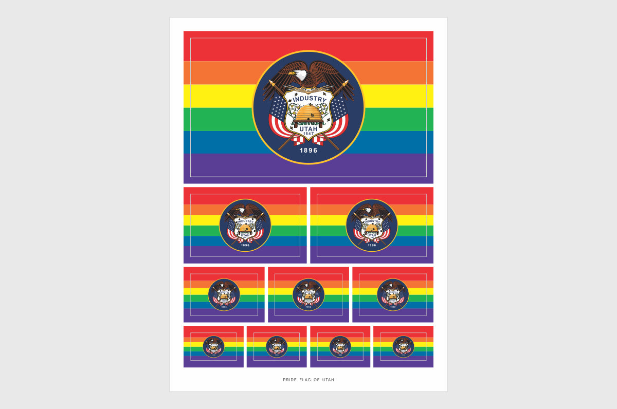 Utah LGBTQ Pride Flag Stickers