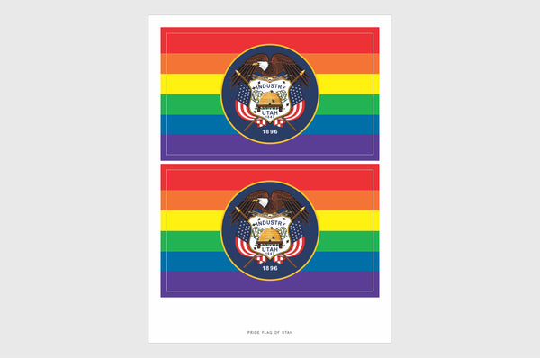 Utah LGBTQ Pride Flag Stickers