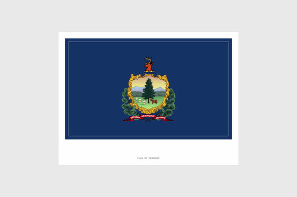 Vermont Flag Sticker, Weatherproof Vinyl Vermont Flag Stickers