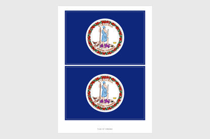 Virginia Flag Stickers