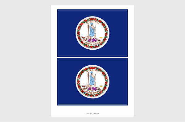 Virginia Flag Stickers