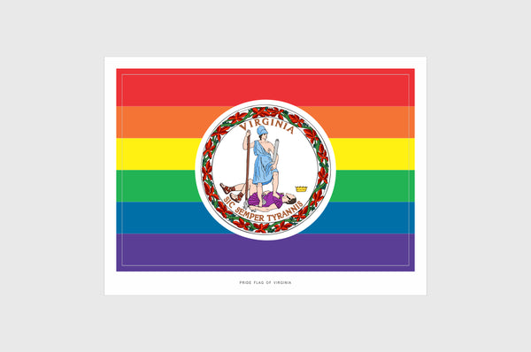 Virginia LGBTQ Pride Flag Stickers