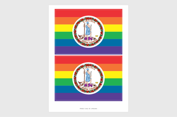 Virginia LGBTQ Pride Flag Stickers