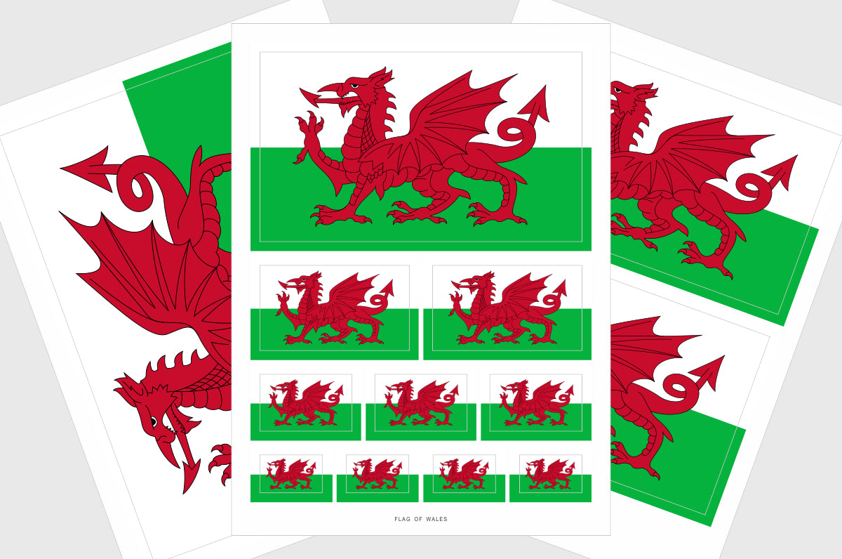 Wales, Welsh Flag Stickers – PutAFlagOnIt.com