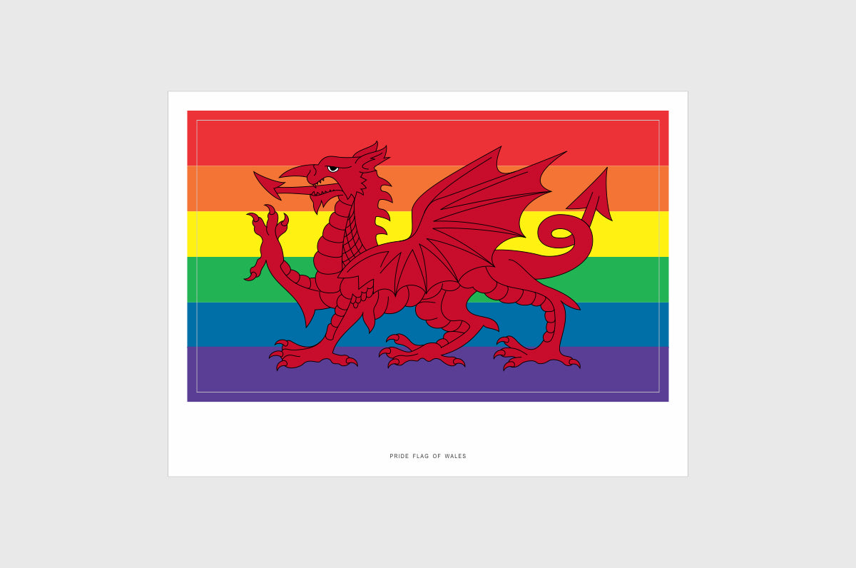Wales, Welsh LGBTQ Pride Flag Stickers
