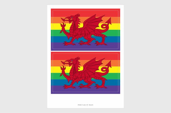 Wales, Welsh LGBTQ Pride Flag Stickers